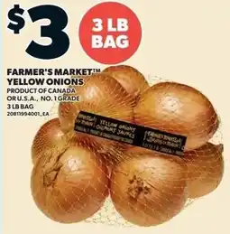 Loblaws Farmer's market yellow onions offer