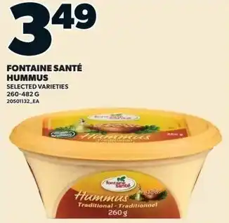 Loblaws Fontaine santé hummus offer
