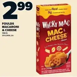 Loblaws Foulds macaroni & cheese offer