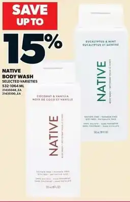 Loblaws Native body wash offer