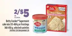Loblaws Betty Crocker Supermoist cake mix or Frostings offer
