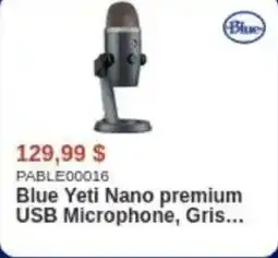 Canada Computers Blue Yeti Nano premium USB Microphone, Gris offer
