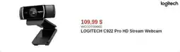 Canada Computers LOGITECH C922 Pro HD Stream Webcam offer