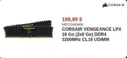 Canada Computers CORSAIR VENGEANCE LPX 16 Go (2x8 Go) DDR4 3200MHz CL16 UDIMM offer