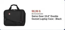 Canada Computers Swiss Gear 15.6" Double Gusset Laptop Case - Black offer