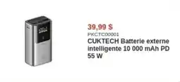 Canada Computers CUKTECH Batterie externe intelligente 10 000 mAh PD 55W offer