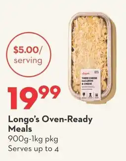 Garden Foods Longo's Oven-Ready Meals offer
