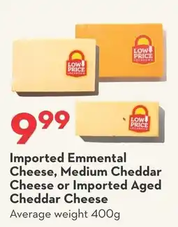Garden Foods Imported Emmental Cheese, Medium Cheddar Cheese or Imported Aged Cheddar Cheese offer