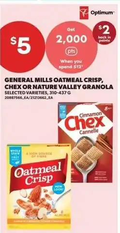 Dominion General mills oatmeal crisp, chex or nature valley granola offer