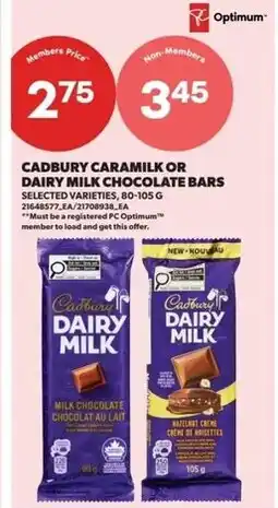 Dominion Cadbury caramilk or dairy milk chocolate bars offer