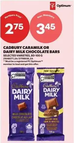 Dominion Cadbury Caramilk or Dairy Milk Chocolate Bars offer