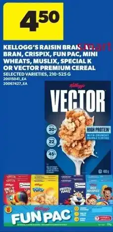 Dominion Kellogg's raisin bran au. bran, crispix, fun pac, mini wheats, muslix, special k or vector premium cereal offer