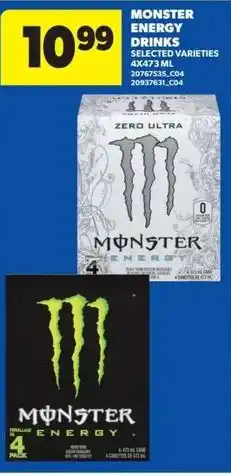 Dominion Monster energy drinks offer