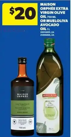 Dominion Maison orphée extra virgin olive oil or mueloliva avocado offer