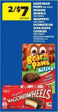 Dominion Dare Bear Paws, Wagon Wheels, Whippets, Ultimate or Viva Puffs Cookies offer
