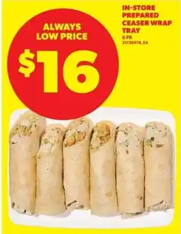 Dominion In-store prepared ceaser wrap tray offer