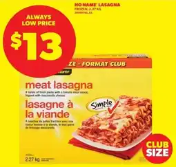Dominion No name lasagna offer