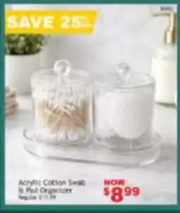 Beddington's Acrylic Cotton Swab & Pad Organizer offer