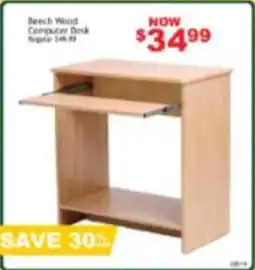 Beddington's Beech Wood Computer Desk offer