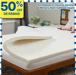 Rossy Surmatelas en mousse mémoire Memory foam mattress topper Simple/Twin offer