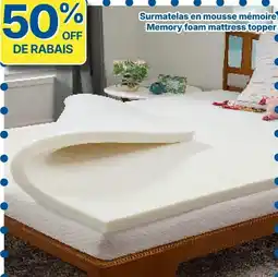 Rossy Surmatelas en mousse mémoire Memory foam mattress topper Double offer