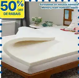 Rossy Surmatelas en mousse mémoire Memory foam mattress topper Grand/Queen offer