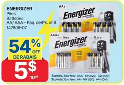 Rossy ENERGIZER Piles Batteries AA/AAA offer