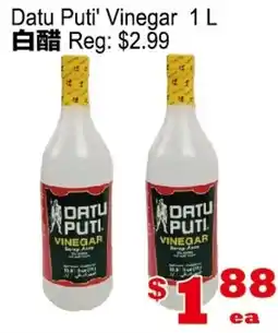 Yuan Ming Supermarket Datu Puti' Vinegar offer