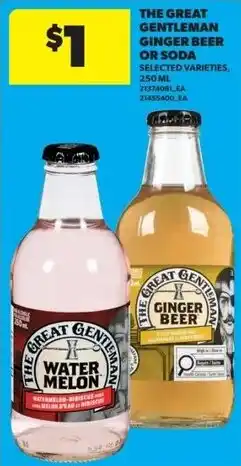 Dominion The great gentleman ginger beer or soda offer