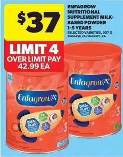 Dominion Enfagrow nutritional supplement milk- based powder 1 - 5 years offer