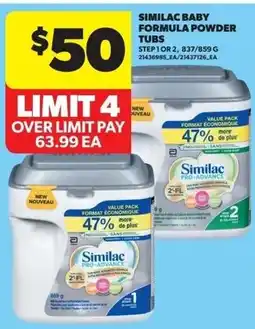 Dominion Similac baby formula powder tubs offer