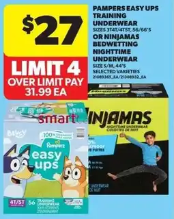Dominion Pampers easy ups training underwear offer