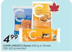 Safeway COMPLIMENTS Cheese or Shreds offer