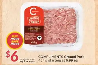 Safeway COMPLIMENTS Ground Pork offer