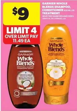 Dominion Garnier whole blends shampoo, conditioner or treatment offer