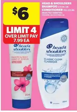 Dominion Head & shoulders shampoo 370 ml or conditioner offer