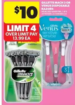Dominion Gillette mach 3 or venus disposable razors offer