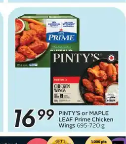 Safeway PINTY'S or MAPLE LEAF Prime Chicken Wings offer