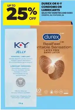 Dominion Durex or k-y condoms or lubricants offer