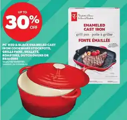 Atlantic Superstore Pc red & black enameled cast iron cookware stockpots, grills pans, skillets, roasters, dutch ovens or braisers offer