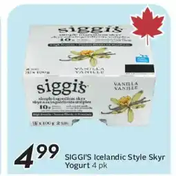 Safeway SIGGI'S Icelandic Style Skyr Yogurt 4 pk offer