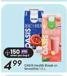 Safeway OASIS Health Break or Smoothie1.6 L offer