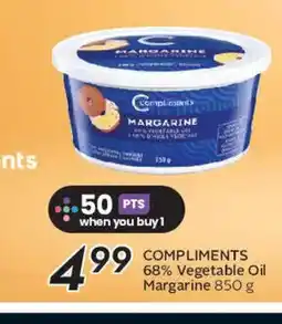 Safeway COMPLIMENTS 68% Vegetable Oil Margarine offer
