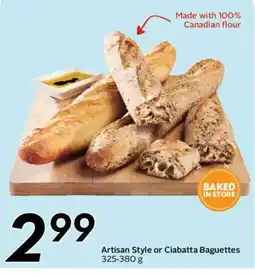 Safeway Artisan Style or Ciabatta Baguettes offer