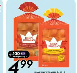 Safeway KING'S HAWAIIAN Rolls 12 pk offer