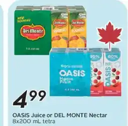Safeway OASIS or DEL MONTE Nectar Juice offer