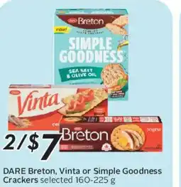 Safeway DARE Breton, Vinta or Simple Goodness Crackers offer