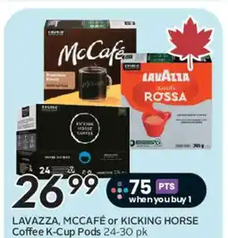 Safeway LAVAZZA, MCCAFÉ or KICKING HORSE Coffee K-Cup Pods offer