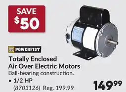 Princess Auto 1/2 HP Totally Enclosed Air Over Electric Motors offer