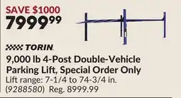 Princess Auto 9,000 lb 4-Post Double-Vehicle Parking Lift, Special Order Only offer